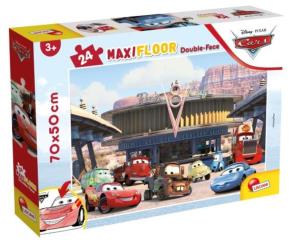 Opakowanie Puzzle podłogowe dwustronne Maxi 24 Disney Auta