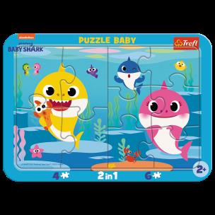 Opakowanie Puzzle Ramkowe Baby Wesołe Rekiny 80027