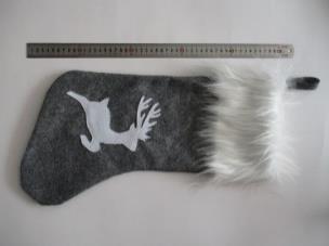 Opakowanie Skarpeta filcowa z futrem. Szara