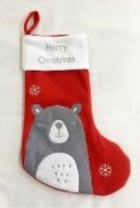 Opakowanie Skarpeta świąteczna 45cm. Miś