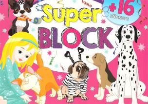 Okładka książki Super block + 16 naklejek