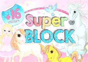 Okładka książki Super block + 16 naklejek