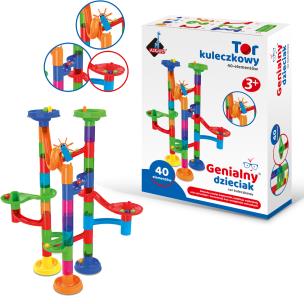 Tor kuleczkowy 40 elementów. Wydawca: Askato. Multiszop.pl Opakowanie Tor kuleczkowy 40 elementów