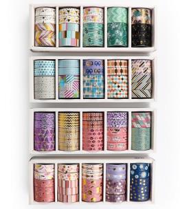 Washi Tape Gold (25szt) mix NARCISSUS. Wydawca: Narcissus. Multiszop.pl Opakowanie Washi Tape Gold (25szt) mix NARCISSUS