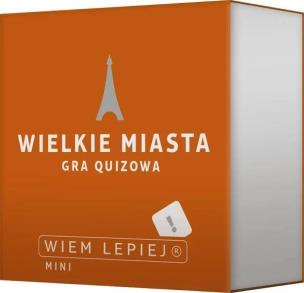 Wiem lepiej: Wielkie miasta REBEL. Wydawca: Rebel. Multiszop.pl Opakowanie Wiem lepiej: Wielkie miasta REBEL