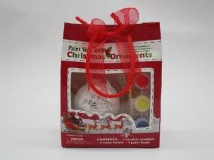 Opakowanie Zestaw kreatywny bombka do malowania farbami, wzór renifer i choinka