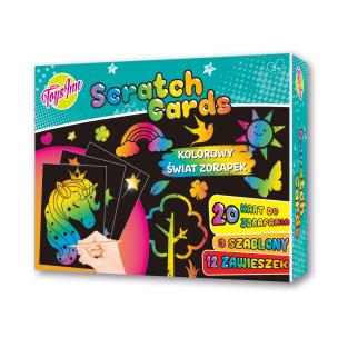 Opakowanie Zestaw Scratch Cards kolorowy świat zdrapek STN7021