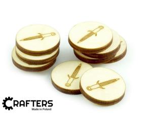 Opakowanie Znaczniki drewniane okgrągłe miecz 22x3mm 10szt