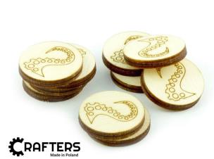 Opakowanie Znaczniki drewniane okrągłe macka 22x3mm 10szt