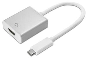 Opakowanie Adapter do kabli Maclean MCTV-841 (Micro USB typu C M - HDMI F; kolor biało-szary)
