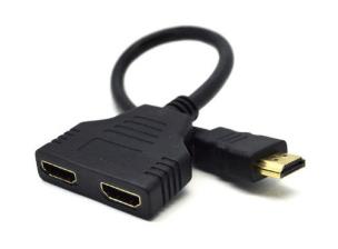 Opakowanie Adapter GEMBIRD DSP-2PH4-04 (HDMI M - 2x HDMI F; 0,20m; kolor czarny)