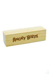 Opakowanie Angry Birds - Drewniany klocek z logo AB
