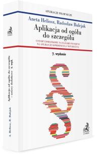Okładka książki Aplikacja od ogółu do szczegółu. Ustawy dodatkowe
