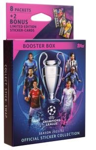 Opakowanie Champions League UEFA Booster Box z Naklejkami