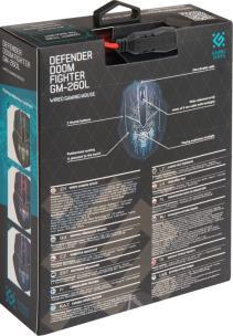 Opakowanie DEFENDER MYSZ PRZEWODOWA DOOM FIGHTER GM-260L 3200DPI 6P 52260