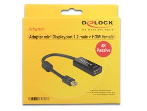 Opakowanie DELOCK ADAPTER DISPLAYPORT MINI (M) V1.2 -> HDMI (F) 4K PASYWNY NA KABLU 62613