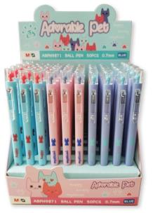 Opakowanie Długopis automatyczny Kotek 0.7mm nieb. (50szt)