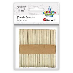 Opakowanie Drewniane patyczki łyżeczki 15x75mm 50szt