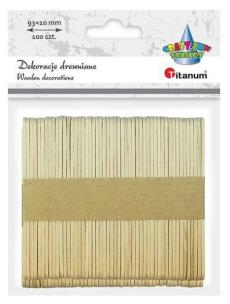 Opakowanie Drewniane patyczki naturalne proste 10x93mm 100szt