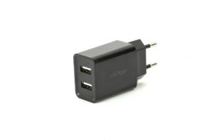 Opakowanie ENERGENIE ŁADOWARKA SIECIOWA 2-PORTOWA EG-U2C2A-03-BK 230V->USB 2.1A, CZARNA