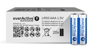 Opakowanie EVERACTIVE BATERIE ALKALICZNE AAA/LR03 LIMITED BLUE ALKALINE - 40 SZTUK ALEV03S2BK