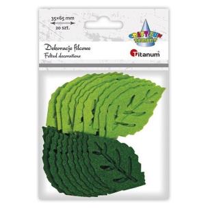 Opakowanie Filcowe liście 65x37mm mix 20szt