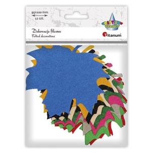 Opakowanie Filcowe liście klonu 100x95mm mix 12szt