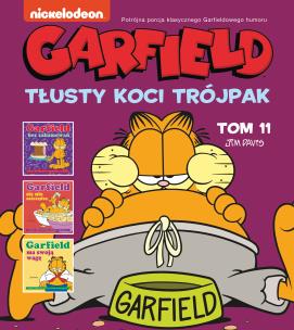 Garfield T.11 Tłusty koci trójpak. Autor: Jim Davis. Multiszop.pl Okładka książki Garfield T.11 Tłusty koci trójpak