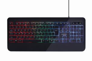 Opakowanie GEMBIRD KLAWIATURA MULTIMEDIALNA KB-UML-03 SLIM, USB, PODŚWIETLENIE RGB, US LAYOUT, CZARNA
