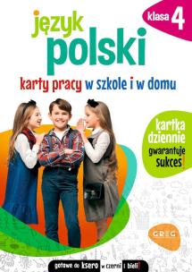 Okładka książki Język polski SP 4 Karty pracy w szkole i w domu