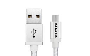 Opakowanie Kabel ADATA AMUCAL-100CMK-CSV AMUCAL-100CMK-CSV (USB 2.0 - Micro USB ; 1m; kolor srebrny)