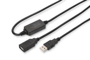 Opakowanie Kabel DIGITUS DA-73101 (USB M - USB F; 15m; kolor czarny)