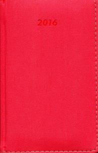 Opakowanie Kalendarz 2016 A6 książkowy czerwony
