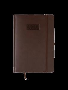 Opakowanie Kalendarz 2022 Lux z gumką V3 A5 dzienny brązowy KKA5DL