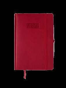 Opakowanie Kalendarz 2022 Lux z gumką V6 A5 dzienny czerwony KKA5DL