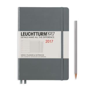 Opakowanie Kalendarz tygodniowy z notatnikiem 2017 Medium antracyt Leuchtturm1917