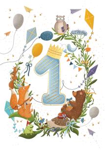 Opakowanie Karnet A5 Roczek niebieski