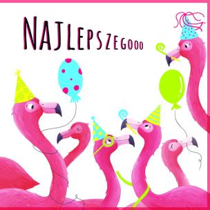 Opakowanie Karnet KW Neon Tłoczony flaming