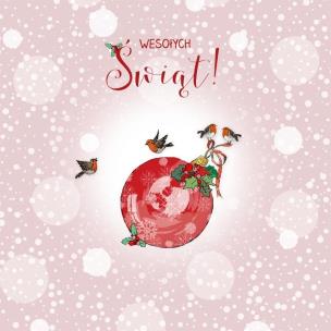 Opakowanie Karnet Swarovski kwadrat CL3501_PO Święta Bombka