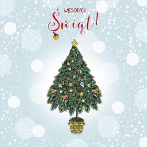 Opakowanie Karnet Swarovski kwadrat CL3503_PO Święta Choinka