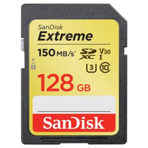 Opakowanie Karta pamięci SanDisk EXTREME SDSDXV5-128G-GNCIN (128GB; Class 10, Class U3, V30; Karta pamięci)