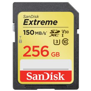 Opakowanie Karta pamięci SanDisk EXTREME SDSDXV5-256G-GNCIN (256GB; Class 10, Class U3, V30; Karta pamięci)