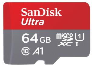 Opakowanie Karta Pamięci SANDISK ULTRA microSDXC 64 GB 120MB/s  + ADAPTER
