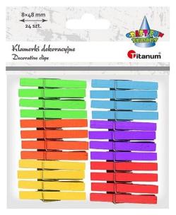 Opakowanie Klamerki drewniane 6 kolorów 7x49mm 24szt