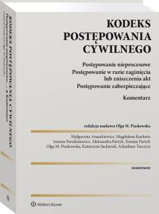 Okładka książki Kodeks postępowania cywilnego Postępowanie nieprocesowe. Postępowanie w razie zaginięcia lub zniszczenia