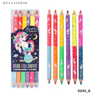 Opakowanie Kredki dwustronne Jednorożec Ylvi 12 kolorów 6243A