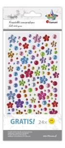 Opakowanie Kryształki samoprzylepne kwiatki mix 139szt