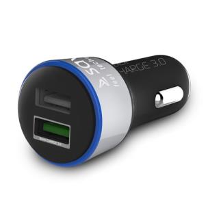 Opakowanie Ładowarka samochodowa do smartfona SAVIO Quick Charge 3.0 SA-06/B (2400 mA, 3000 mA; USB)