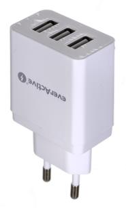 Opakowanie Ładowarka sieciowa everActive SC-300 (USB; kolor biały)
