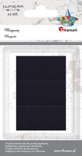 Opakowanie Magnesy samoprzylene prostokątne 12,7x25mm 12szt